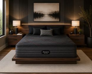 King Size Beautyrest Black C-Class Mattress, 12” Extra Firm Profile for Enhanced Support and Durability, Factory-Sealed in Plastic, Same-Day Delivery 