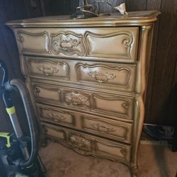 Bed Frame, End Table And Dresser Set 