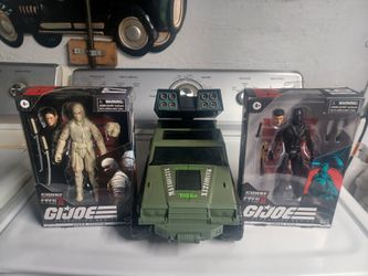 G I Joe Snake Eyes Cobras Storm Shadow & G I Joe Tonka Military Truck 