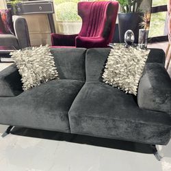NEW SOFA BLACK VELVET