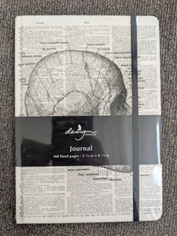 Design Design Skull Hardcover Journal NIP