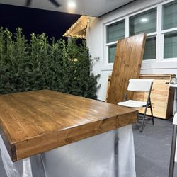 Standard Plastic Table Wooden Topper 