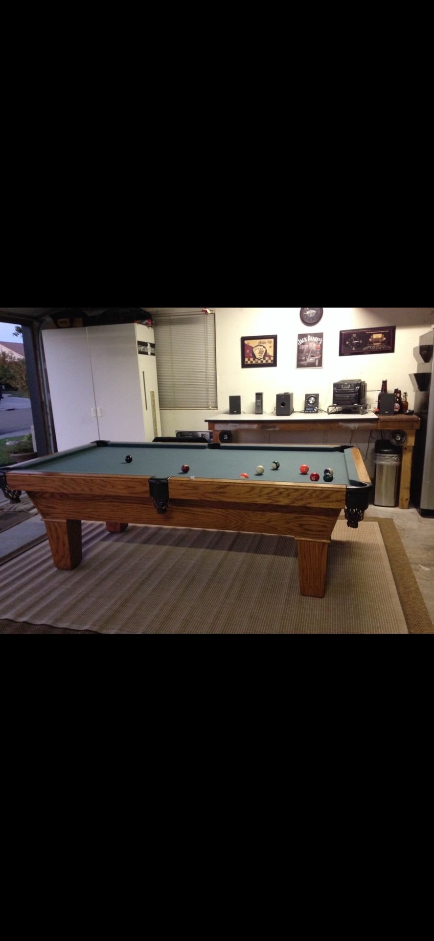 Pool Table - Full Size - with Cover & Accessories