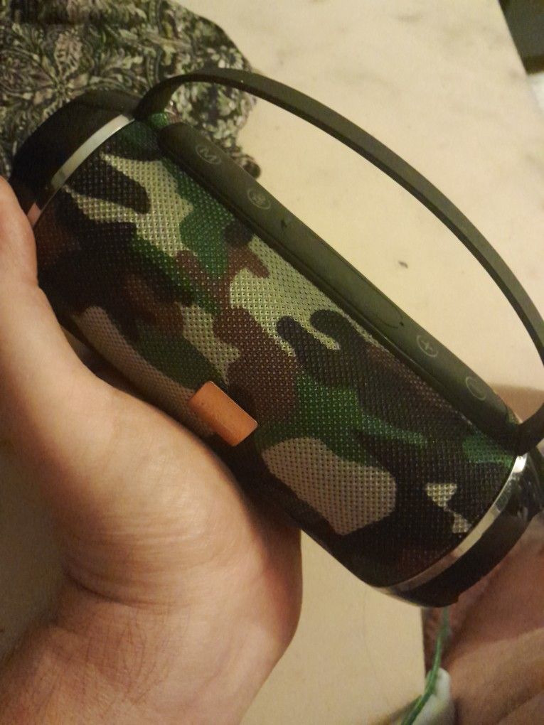 Portable Bluetooth Speaker With Strap In Camo