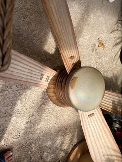 Wood ceiling fan