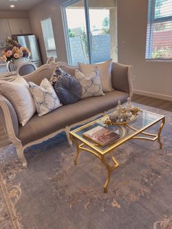 Moving sale. Beautiful French country furniture Bridgerton regency provincial vibes living room sofa decor etc