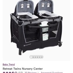 🔥 BRAND NEW IN BOX – Baby Trend Retreat Twins Nursery Center 🔥