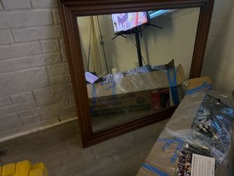 Wood Framed Wall Mirror
