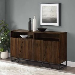33.25" H x 58" L x 15.75" W Walker Edison 58" Angled Door Sideboard
