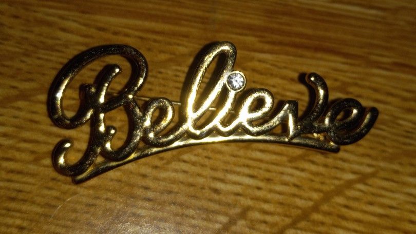 AVON "Believe" Bar Pin
