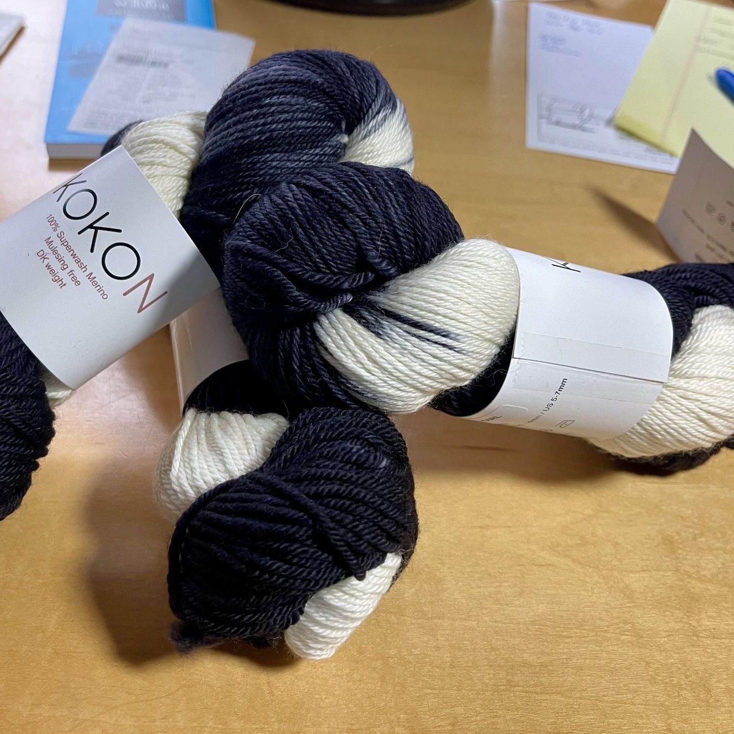 Brand New Black And White Kokun Yarn 50% Off