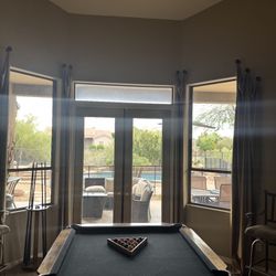 For Sale Full Size Black Felt Pool Table!