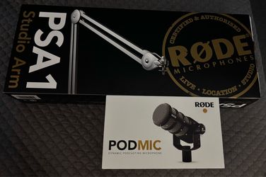 New Podcasting Microphone and Studio Arm Sealed
