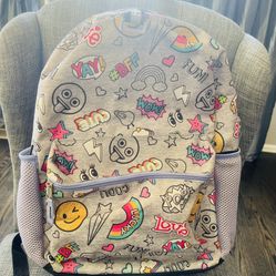 FAD NY Emoji Pattern Girls Backpack