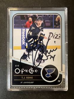 TJ Oshie 2011-12 NHL Oilers Signed Card