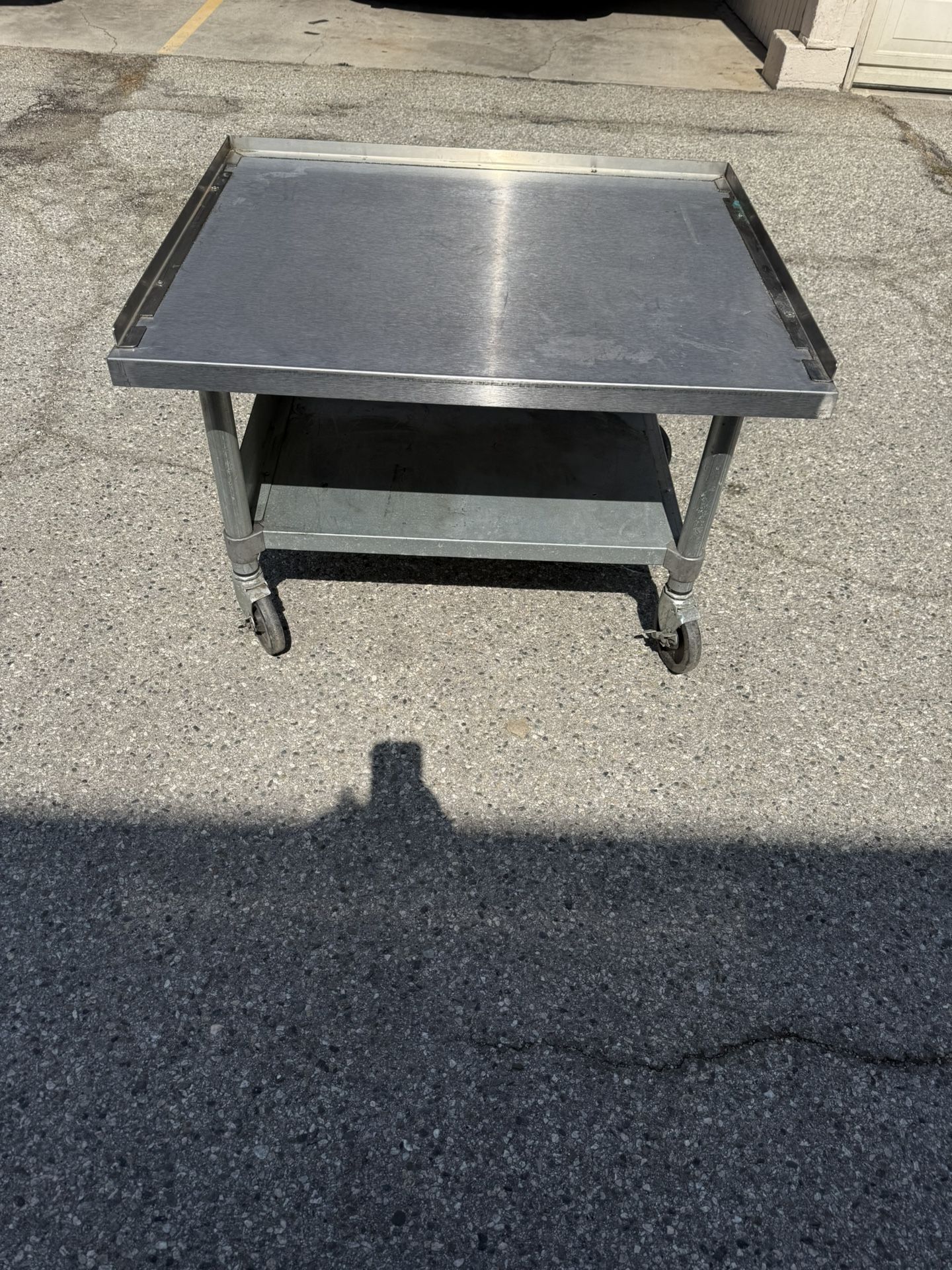 Commercial Stainless Steel Table On Casters