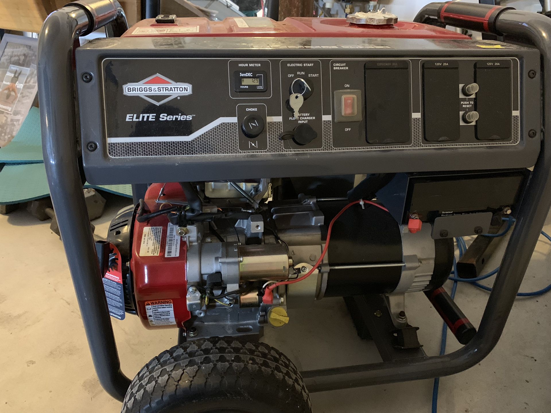 Briggs and Stratton Elite Series generator 8000/10000 Only Has 12 Hours On It Just Tuned Up