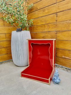 Glossy Red & Gold Decorative Shrine Box – Holiday Display, Mini Home Temple, Asian Altar, or Collectible Case