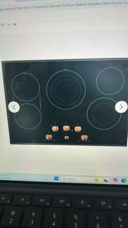 Cafe 30-in 5 Elements Smooth Surface(radiant) Black Electric Cooktop