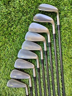 Complete Golf Set - PRGR | Irons (3-PW, SW),  Woods, Driver, & Matching PRGR Bag w/ Headcovers