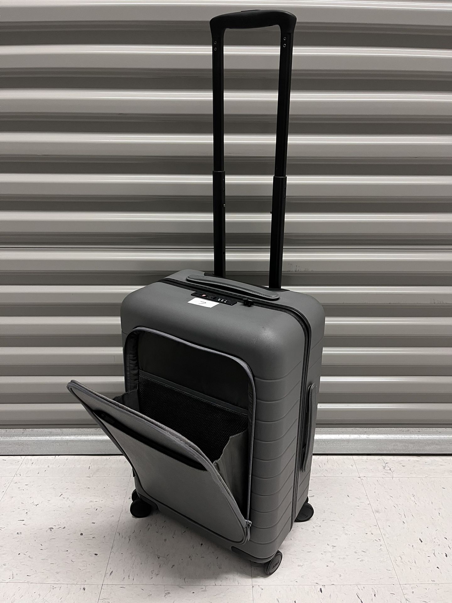 Away The Bigger Carry-On with Front Leather Pocket Spinner Polycarbonate Gray #7