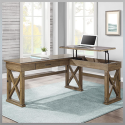 Bayside Corner Desk With Lift-Top (Stand-Up) Work Surface