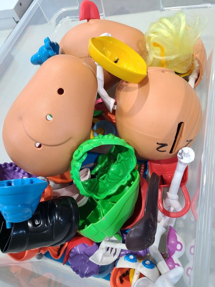 Potato Heads Lot 3 Heads With Conplete Accessories