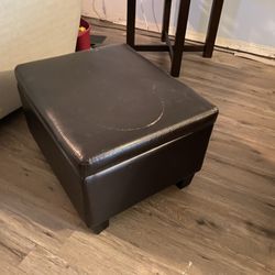 Leather Footrest / Ottoman 