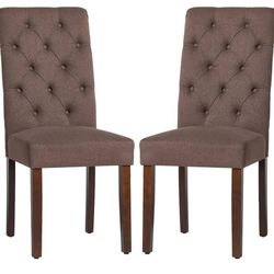 Button Tufted Dining Chairs Set of 2