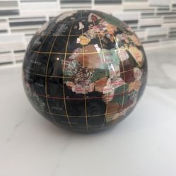 Semi-Precious Stone Globe Paperweight