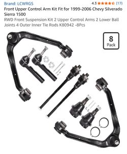 Front Upper Control Arm Kit Fit for 1 Chevy Silverado Sierra 1500 RWD Front Suspension Kit 2 Upper Control Arms 2 Lower Ball Joints 4 Outer In