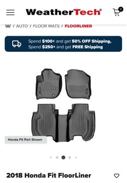 2018 Honda Fit weather tech floor mats and trunk mat