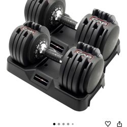 Adjustable Dumbbells Pair Up To 55 Lbs Per