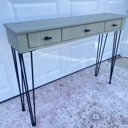 ✨Light Sage Green Vintage Refinished Accent Table/Cabinet