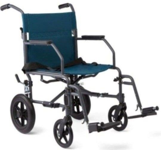 Durable Folding Steel Transport Wheelchair