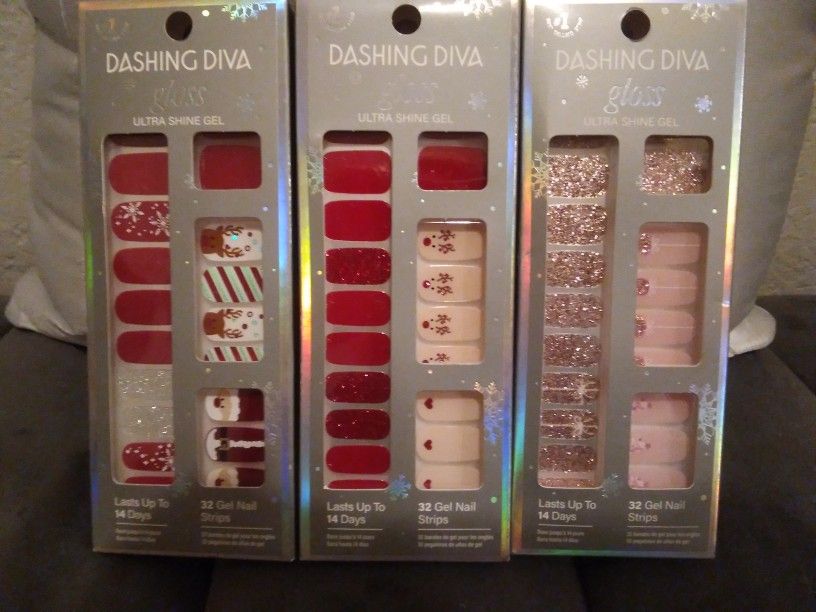 (3) Packs of Dashing Diva Holiday Nail Wraps $29.97 Retail