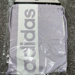 Brand new Adidas pull string Bag Backpack $10 each Purple tint with white color 