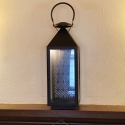 Decorative Hanging Lanter Candle Holder 25" Tall Mantelpiece Centerpiece metal & glass