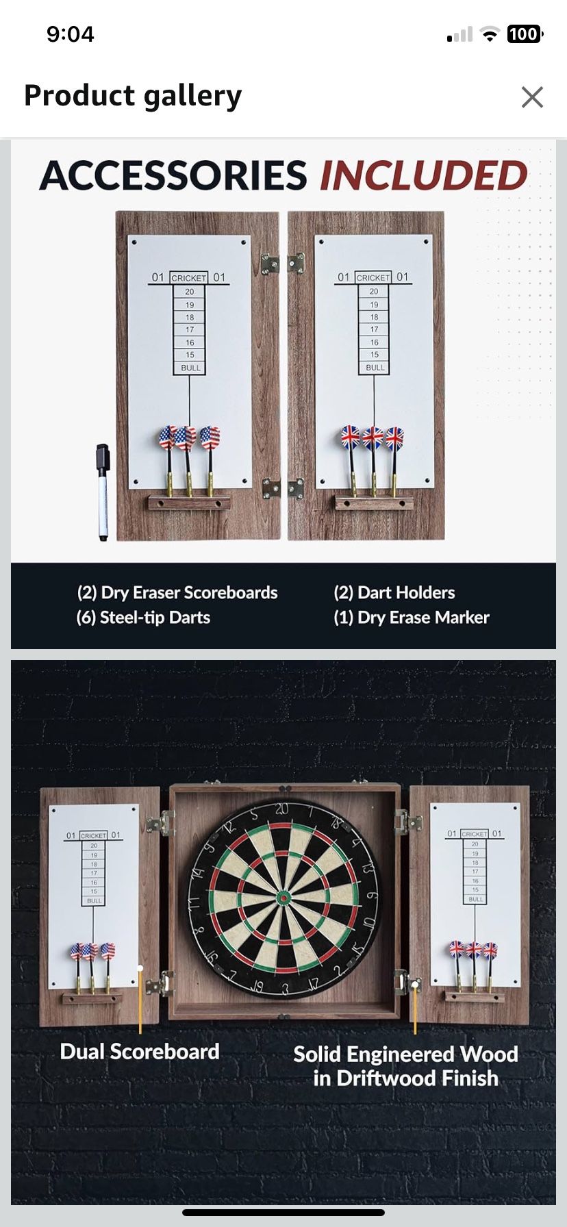 Winchester Dart Cabinet Set