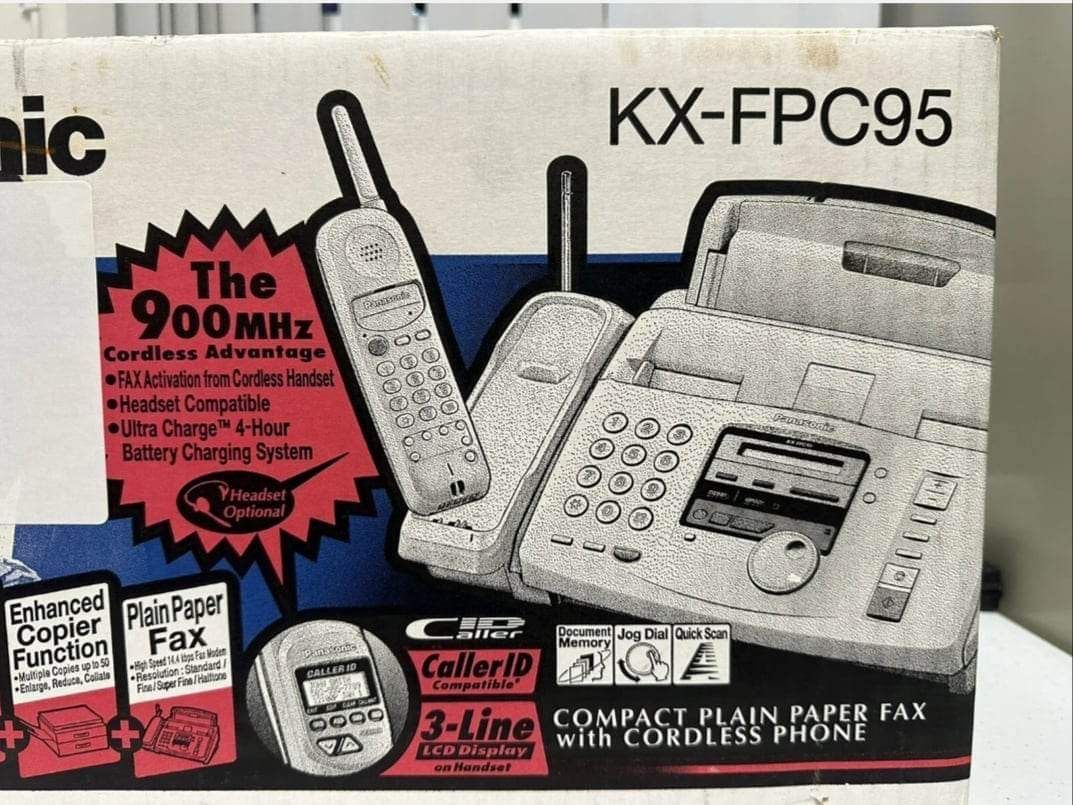 Panasonic Fax Machine With Cordless Phone Brand New In Box KX-FPC95