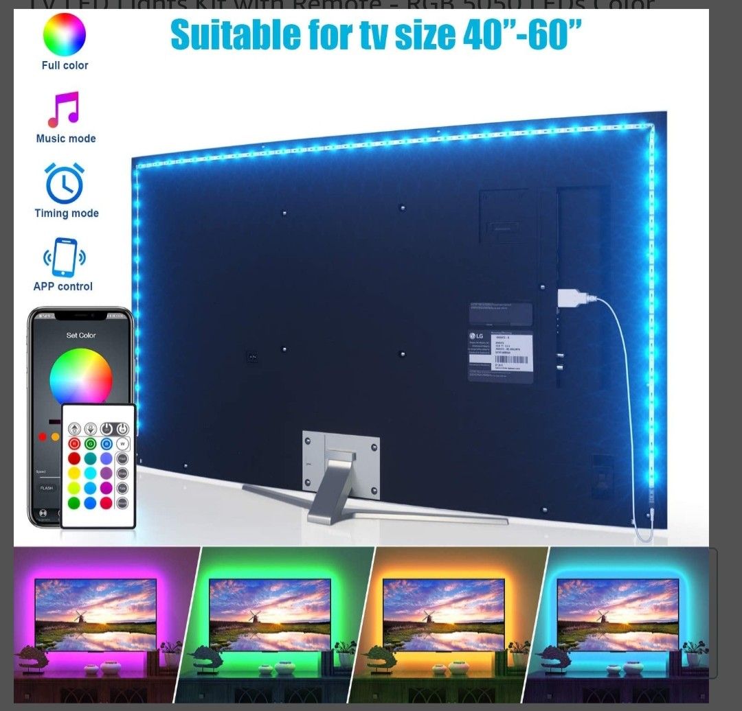Tv led strip... BRIGHT MULTI COLOR OPTIONS