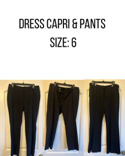 Black Dress Capri & Pants Size 6
