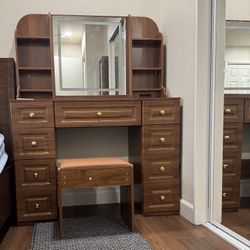 Wooden Vanity With mirror