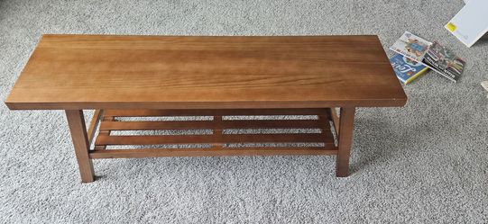 Solid wood foyer bench