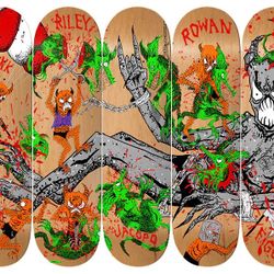 Baker x Neckface Toxic Rats Art Series Full Set 5 Pro Skateboard Decks