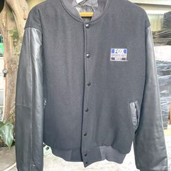 Vintage UVS Inc. Men’s Leather Bomber Jacket w/ Fox Sports Net West Logo Sz L