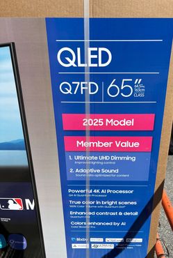 Samsung TV 65in QLED Q7FD 4K AI Processing New in box. NEVER OPENED