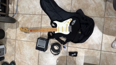 Squier StratoCaster guitar plus extras
