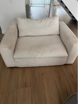 Oversized Chair & a Half – Cream/Oatmeal Fabric