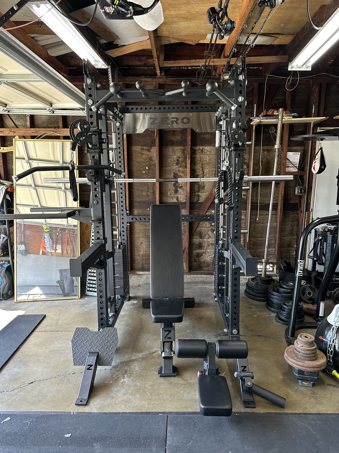 Smith Machine 400 | Adjustable Bench | 245lb Cast Iron Olympic Weights | 7ft Olympic Bar | Fitness | Gym Equipment | FREE DELIVERY/INSTALLATION 🚚 🛠️